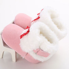 Baby Knitted Faux Fleece Crib Snow Boots Shoes Kids Bowknot Woolen Moccasins Booties Shoes UBY