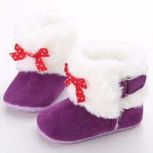 Baby Knitted Faux Fleece Crib Snow Boots Shoes Kids Bowknot Woolen Moccasins Booties Shoes UBY