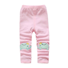 AutumnWinter Toddler Baby Girls Kid Skinny Pants Cute Elephant Rabbit Bowknot Print Stretchy Warm Children Leggings UBY