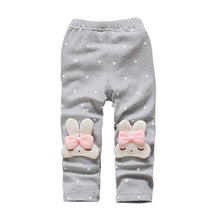 AutumnWinter Toddler Baby Girls Kid Skinny Pants Cute Elephant Rabbit Bowknot Print Stretchy Warm Children Leggings UBY