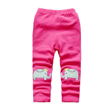 AutumnWinter Toddler Baby Girls Kid Skinny Pants Cute Elephant Rabbit Bowknot Print Stretchy Warm Children Leggings UBY