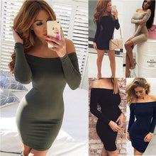 and Long Sleeve Dresses Sexy Off Shoulder Bodycon Party Dresses Women Dress Warm Robe Vestidos Plus Size UBY
