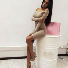 and Long Sleeve Dresses Sexy Off Shoulder Bodycon Party Dresses Women Dress Warm Robe Vestidos Plus Size UBY