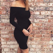 and Long Sleeve Dresses Sexy Off Shoulder Bodycon Party Dresses Women Dress Warm Robe Vestidos Plus Size UBY