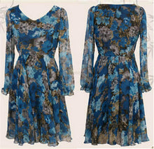 Bohemian Womens V-neck Chiffon Pleated Floral Gown Prom Chiffon Dresses Y4 UBY