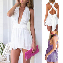 Celebrity Style Women's Overalls Deep V Neck Chiffon Jumpsuits Playsuits Boot Cut Women's Jumpers LY3 UBY