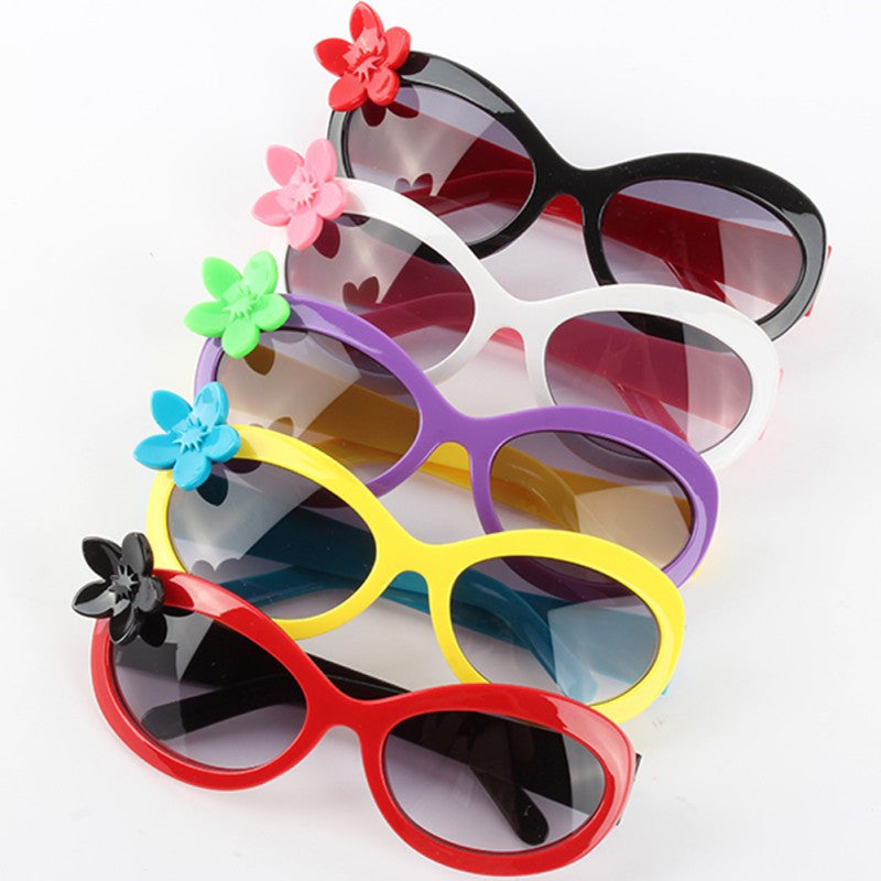 Children Kid Baby Girls Boys Flower Decor ANTI-UV400 Sunglasses Glasses Accessories UBY