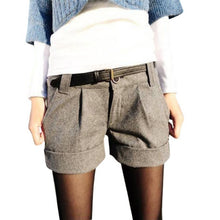 Shorts Femininos Solid Slim Casual Woolen Plus Size Warm Women Shorts UBY