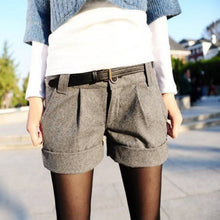 Shorts Femininos Solid Slim Casual Woolen Plus Size Warm Women Shorts UBY