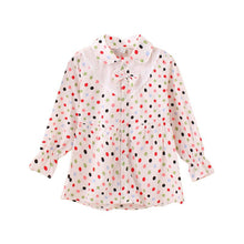 Baby Girls Blouse Little Kids Tops Long Sleeve Polka Dot Shirts 1-4 Years PY2 UBY