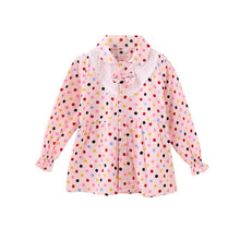 Baby Girls Blouse Little Kids Tops Long Sleeve Polka Dot Shirts 1-4 Years PY2 UBY