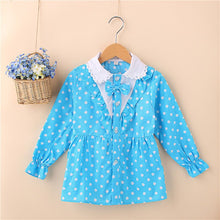 Baby Girls Blouse Little Kids Tops Long Sleeve Polka Dot Shirts 1-4 Years PY2 UBY