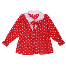 Baby Girls Blouse Little Kids Tops Long Sleeve Polka Dot Shirts 1-4 Years PY2 UBY