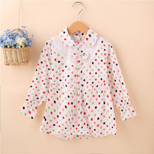 Baby Girls Blouse Little Kids Tops Long Sleeve Polka Dot Shirts 1-4 Years PY2 UBY