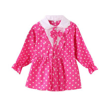 Baby Girls Blouse Little Kids Tops Long Sleeve Polka Dot Shirts 1-4 Years PY2 UBY