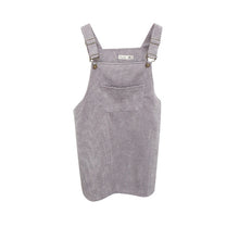 Korean Style College Wind Restoring Ancient Ways Corduroy Suspenders Big Pocket Straight Vest Dress LE3 UBY