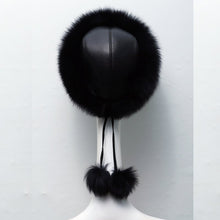 est Women's Raccoon Fur Hat Leather  Fur Hats Lady Warm Charm Beanies Caps Headgear Fox Fur Ball UBY