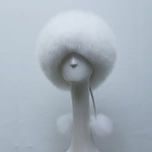 est Women's Raccoon Fur Hat Leather  Fur Hats Lady Warm Charm Beanies Caps Headgear Fox Fur Ball UBY