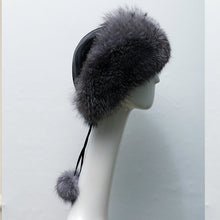 est Women's Raccoon Fur Hat Leather  Fur Hats Lady Warm Charm Beanies Caps Headgear Fox Fur Ball UBY