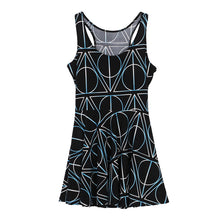 Sexy Women Casual Dress Deathly Hallows Reversible Skater Dress LY3 UBY