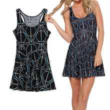 Sexy Women Casual Dress Deathly Hallows Reversible Skater Dress LY3 UBY