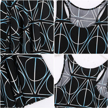 Sexy Women Casual Dress Deathly Hallows Reversible Skater Dress LY3 UBY