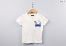 Children's Boy T-shirt Delicate Dolphin Pattern Cotton Short-sleeved T-shirts Outwear Kids Clothes UBY