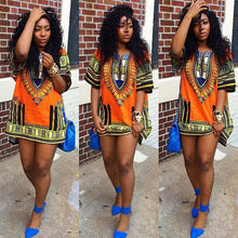 Women African Festival Dashiki Shirt Kaftan Boho Hippe Gypsy Festival Tops Party Dress LY3 UBY
