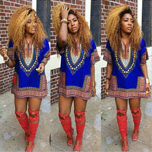 Women African Festival Dashiki Shirt Kaftan Boho Hippe Gypsy Festival Tops Party Dress LY3 UBY