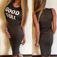 2017 Solid Sleeveless Letter Printed Dresses Women Streetwear Print GOOD GIRL Sheath Dress Casual Bodycon Beach Vestidos UBY