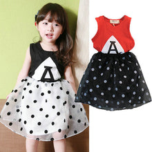 2PCS Baby Kids Girls Sleeveless T-shirtPolk Dots Tutu Skirt Dress Outfit Sets UBY
