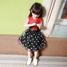 2PCS Baby Kids Girls Sleeveless T-shirtPolk Dots Tutu Skirt Dress Outfit Sets UBY