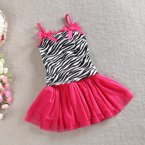 2PCS Kids Baby Girls Newborn Set Zebra Vest Tops T-shirt Tutu Skirt Dress 1-6T UBY