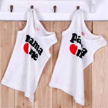 2Pcs Baby Clothing Kids Boy Girl Summer T-shirt Vest Mama Papa Love Me UBY