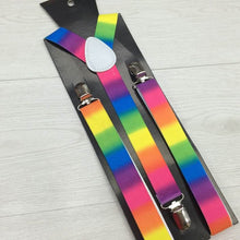 2pcss Colorful Boy Men Y-Back Suspenders Child Elastic Adjustable Clip-On Braces PY1 P18 UBY