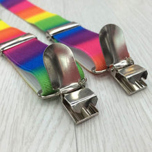 2pcss Colorful Boy Men Y-Back Suspenders Child Elastic Adjustable Clip-On Braces PY1 P18 UBY