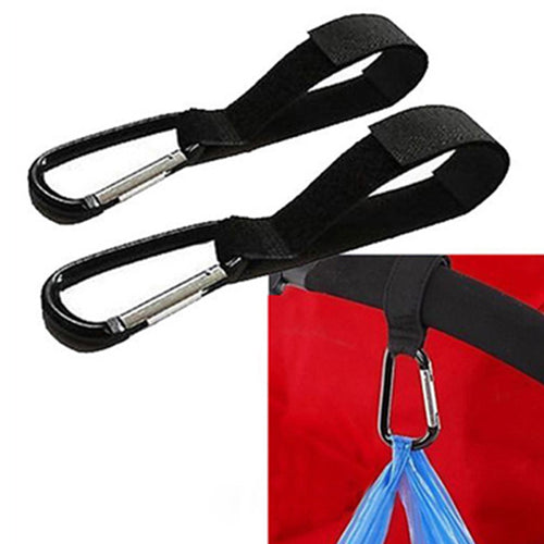 2Pcs Universal Buggy Mummy Clips Pram Pushchair Shopping Bag Hook Carabiner Clip UBY