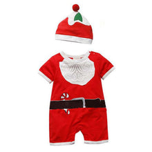2pcss Baby Boys Girls Xmas Santa Claus Clothing Set Short Sleeve Romper Jumpsuit  Hat Outfit Clothes Sets Christmas Gifts UBY
