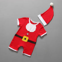 2pcss Baby Boys Girls Xmas Santa Claus Clothing Set Short Sleeve Romper Jumpsuit  Hat Outfit Clothes Sets Christmas Gifts UBY