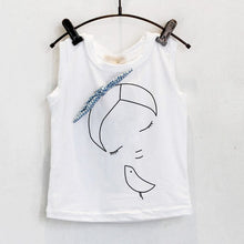 2pcs Baby Girls Summer Clothes Set Cute White T Shirt and Plaid Blue Pants for 2-6 Y UBY