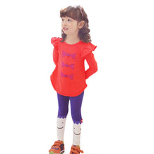 2pcs Baby Girls Toddler Bow T-shirt Tops Long Sleeve Smile Leggings Pants 2-7T UBY