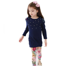 2pcs Child Baby Kid TopsPants Set Toddler Girls Floral Outfits ShirtTrousers 2-7Y UBY
