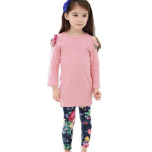 2pcs Child Baby Kid TopsPants Set Toddler Girls Floral Outfits ShirtTrousers 2-7Y UBY