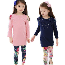 2pcs Child Baby Kid TopsPants Set Toddler Girls Floral Outfits ShirtTrousers 2-7Y UBY