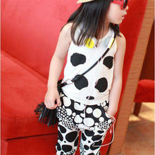 2pcs Kid Girls Boys Clothes Panda Pattern Sleeveless Cotton Vest TopShorts 2-7Y UBY