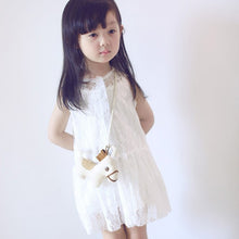 2pcs Kids Girls Sleeveless Dress Lace Floral Braces Dress Sundress Costume 2-7 Year UBY