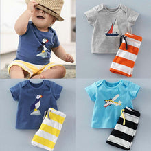 2pcs Toddler Kids Baby Boys Summer T-shirt TopsBeach Pants Outfits Clothes Sets UBY