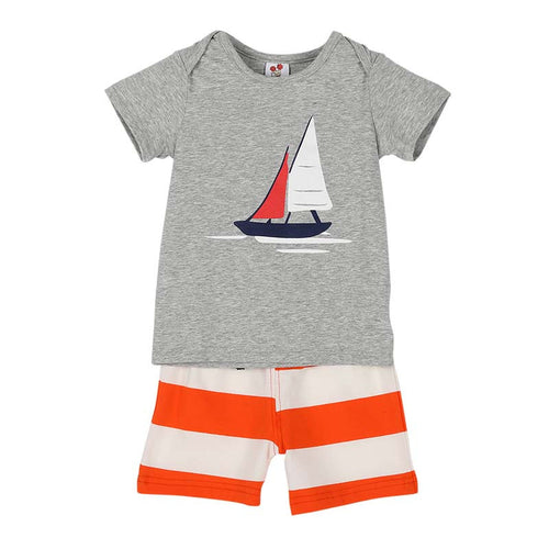 2pcs Toddler Kids Baby Boys Summer T-shirt TopsBeach Pants Outfits Clothes Sets UBY