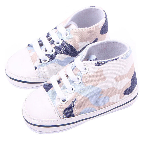 3 Colors Baby Sports Shoes Camouflage Pattern Boy Girl Soft Sole Working Shoes 0-12M UBY