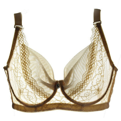 34 36 38 40 42 44 Cup B C D Women Thin Lace Underwire Bra Push Up Brassiere UBY